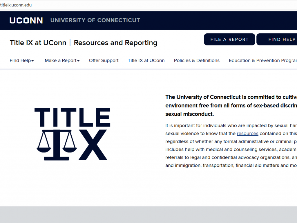 Title IX Website Homepage preview